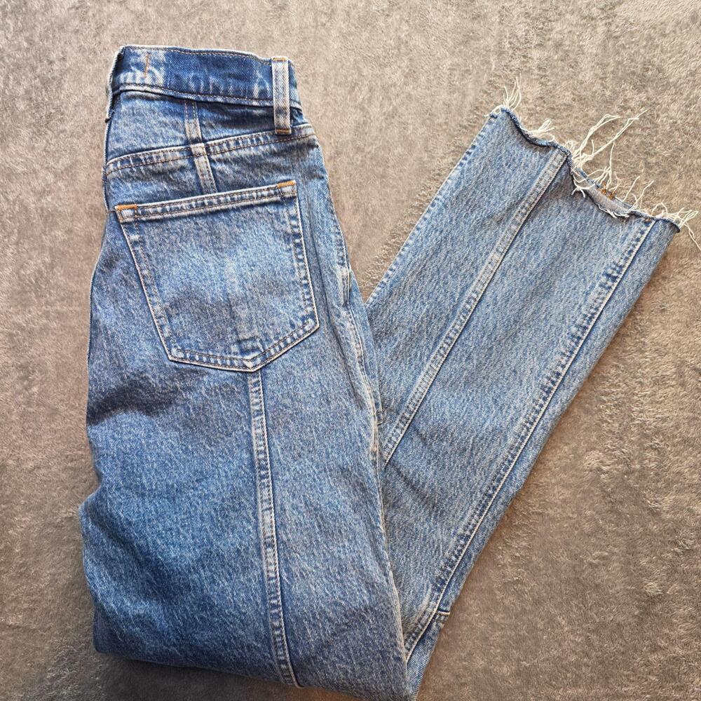 Abercrombie & Fitch 90s Straight Jeans Womens 24 Light Wash Curve Love Cargo